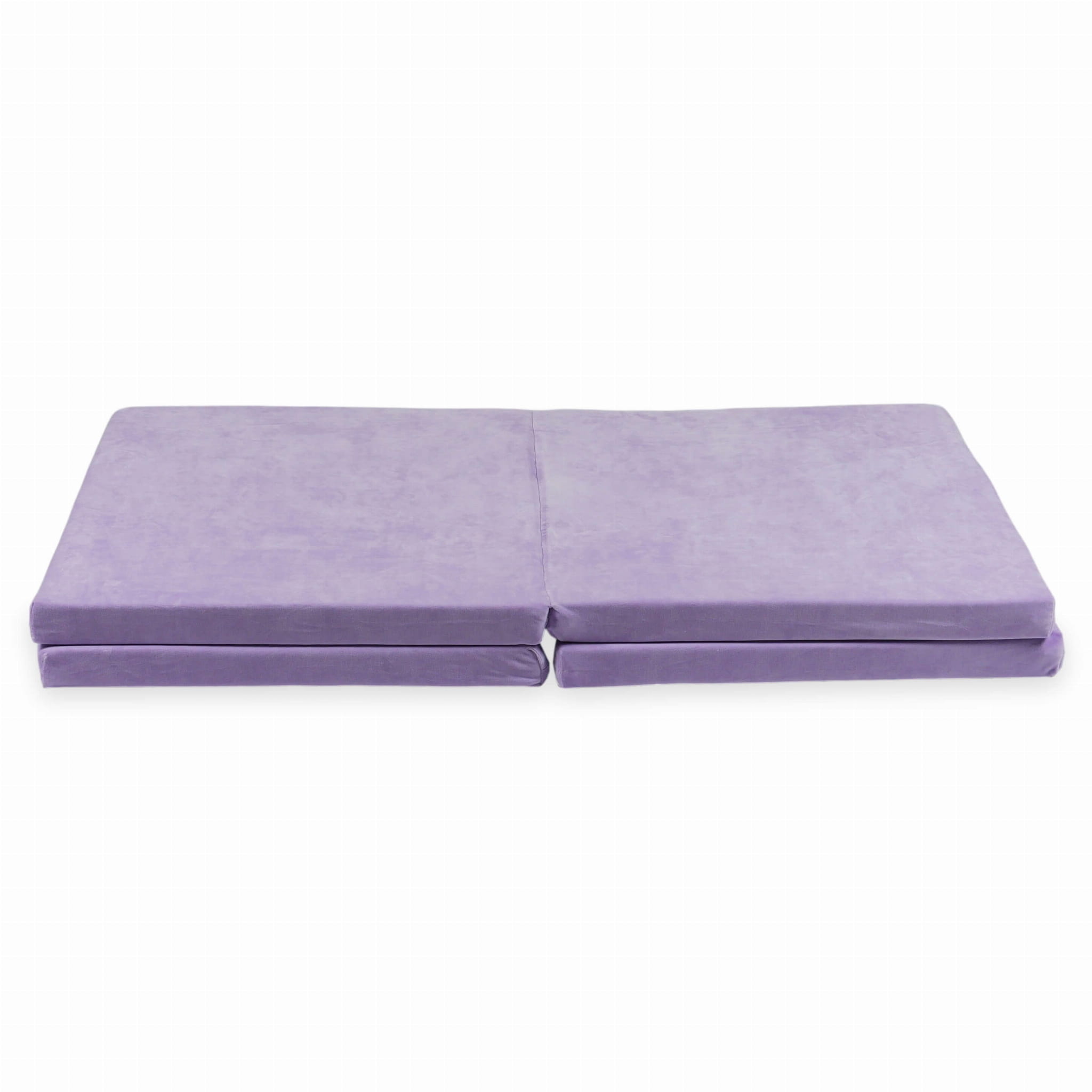 Speelmat opvouwbaar - 120x120 cm - velvet - lichtpaars