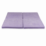 Speelmat opvouwbaar - 120x120 cm -  velvet - lichtpaars