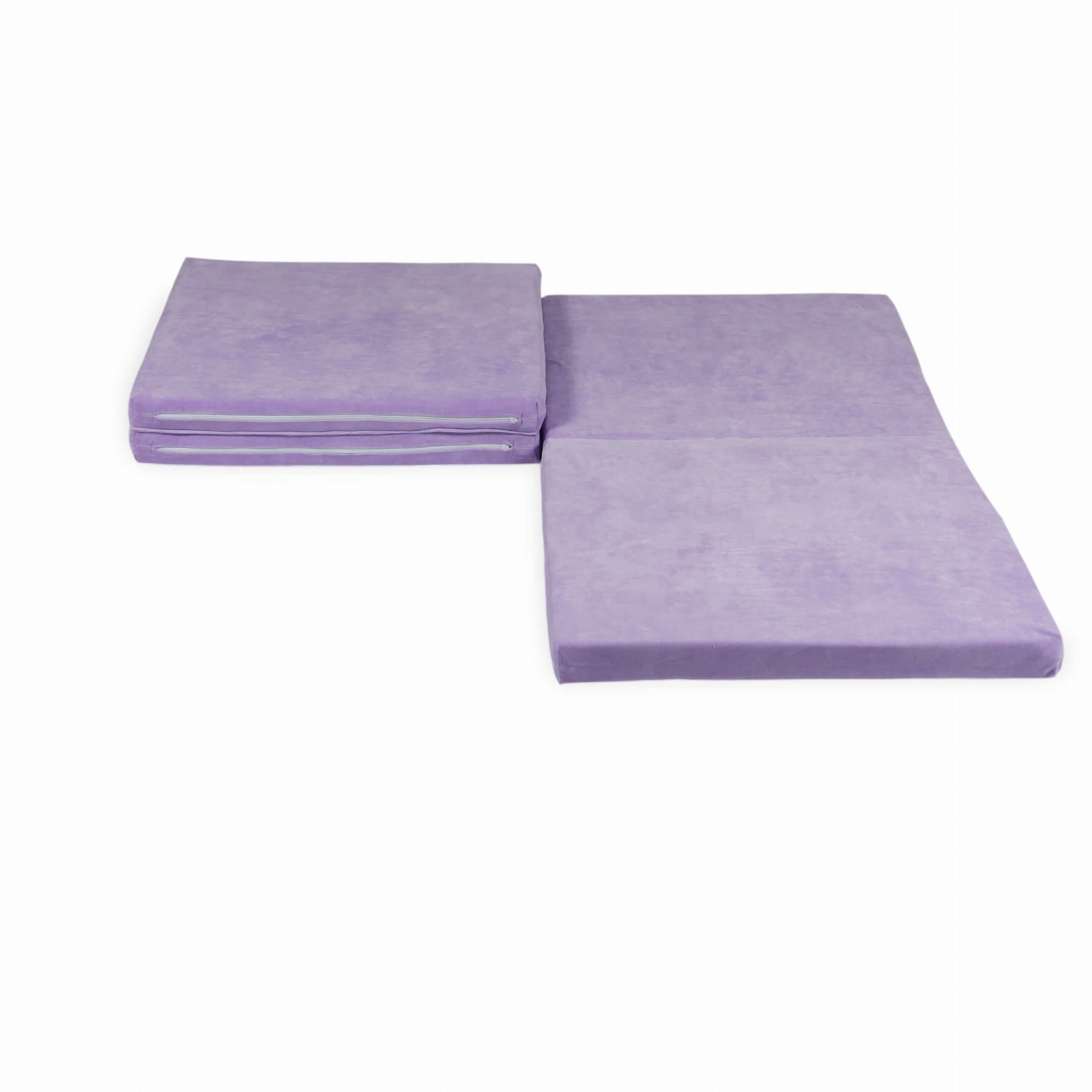 Speelmat opvouwbaar - 120x120 cm - velvet - lichtpaars