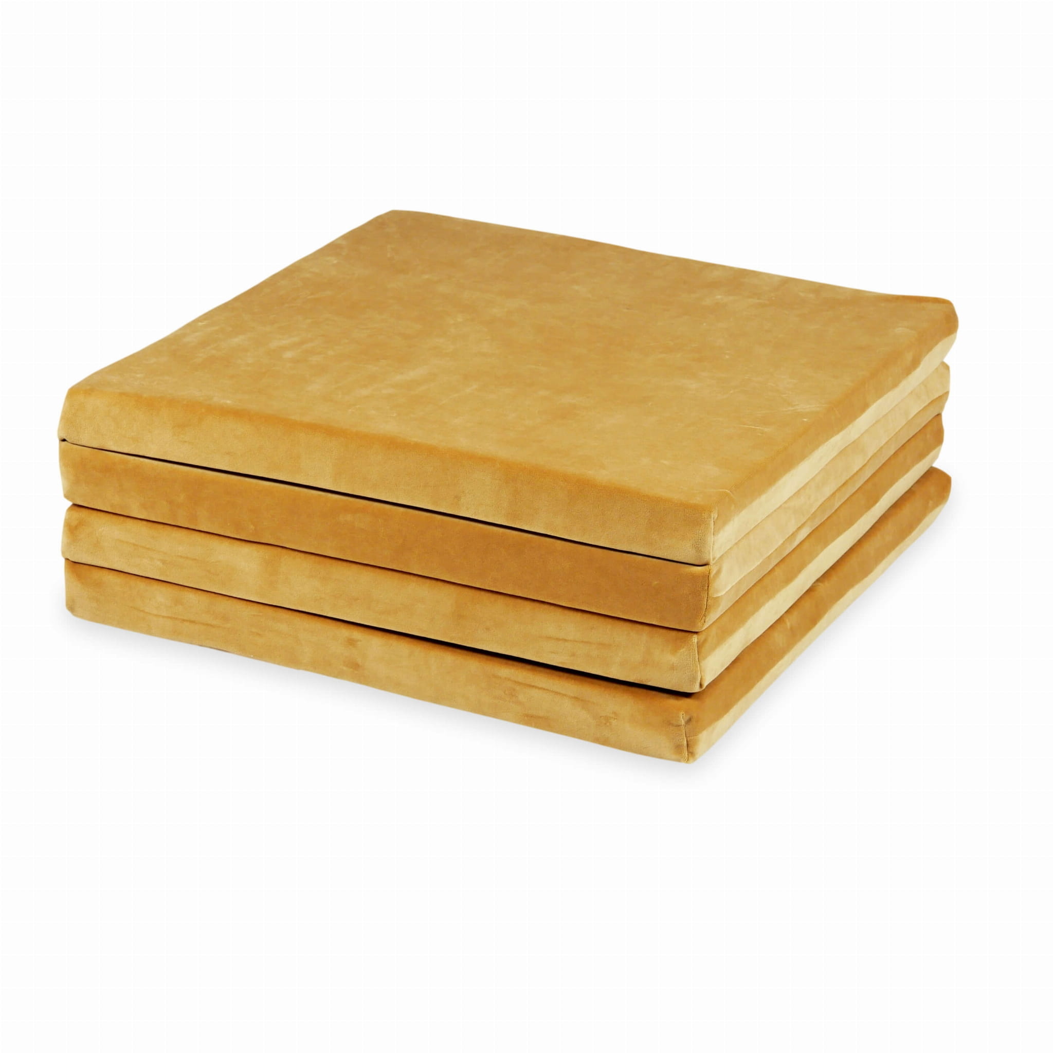 Speelmat opvouwbaar - 120x120 cm - velvet - vierkant - caramel