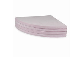 Speelmat opvouwbaar - 160 cm - lichtroze - rond - velvet