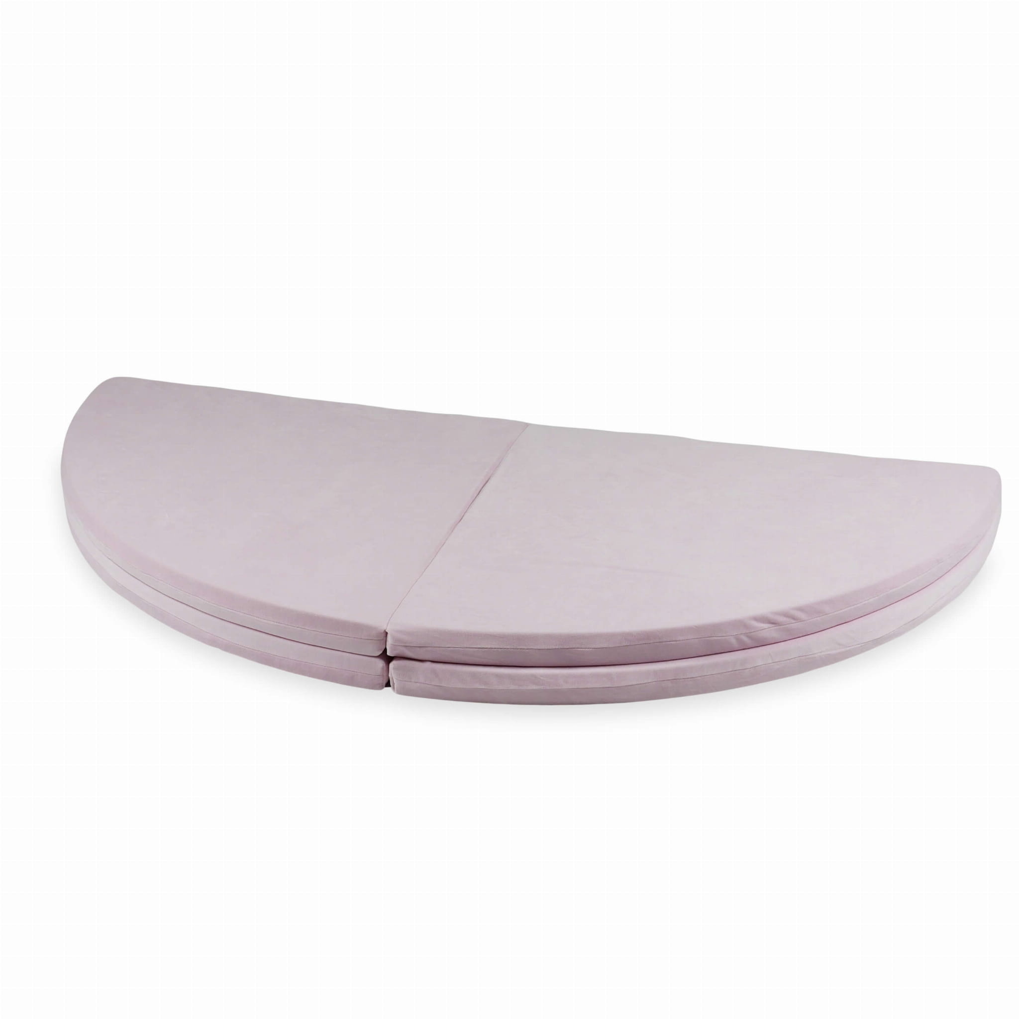 Speelmat opvouwbaar - 160 cm - lichtroze - rond - velvet