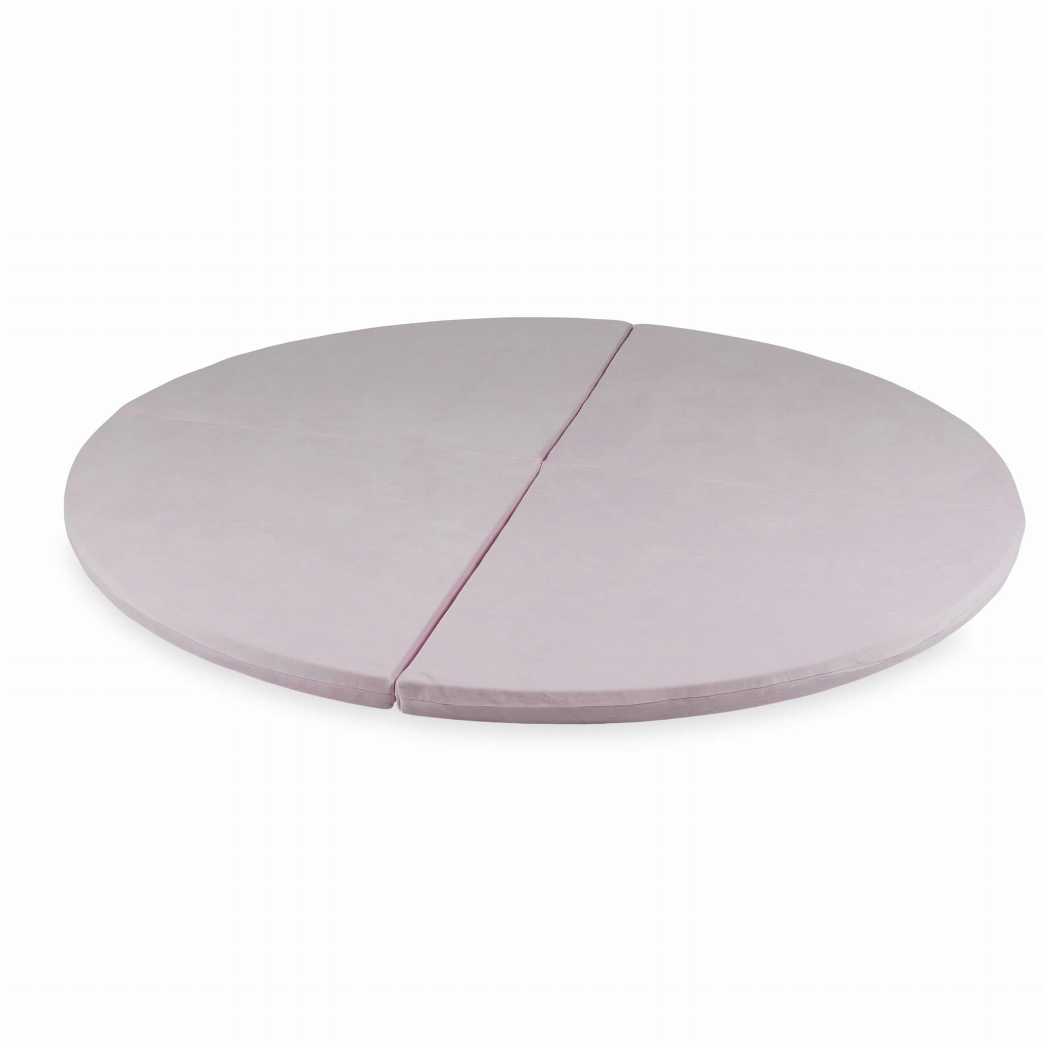 Speelmat opvouwbaar - 160 cm - lichtroze - rond - velvet