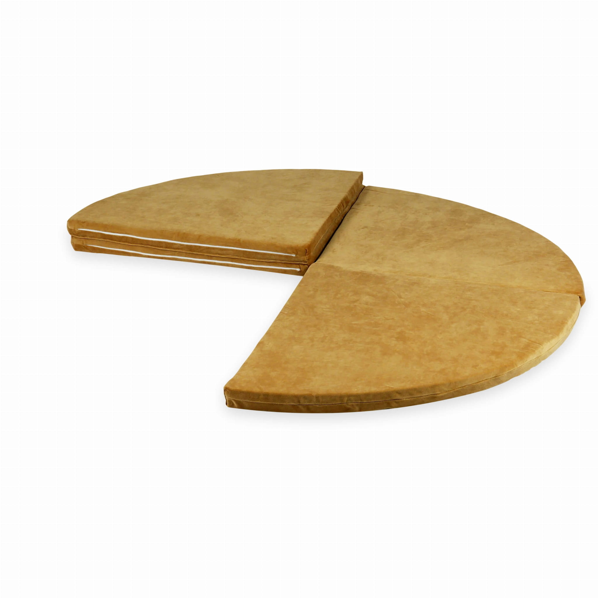 Speelmat opvouwbaar - 160 cm - goud - velvet - rond