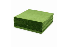 Speelmat opvouwbaar - 120x120 cm - olijfgroen - velvet