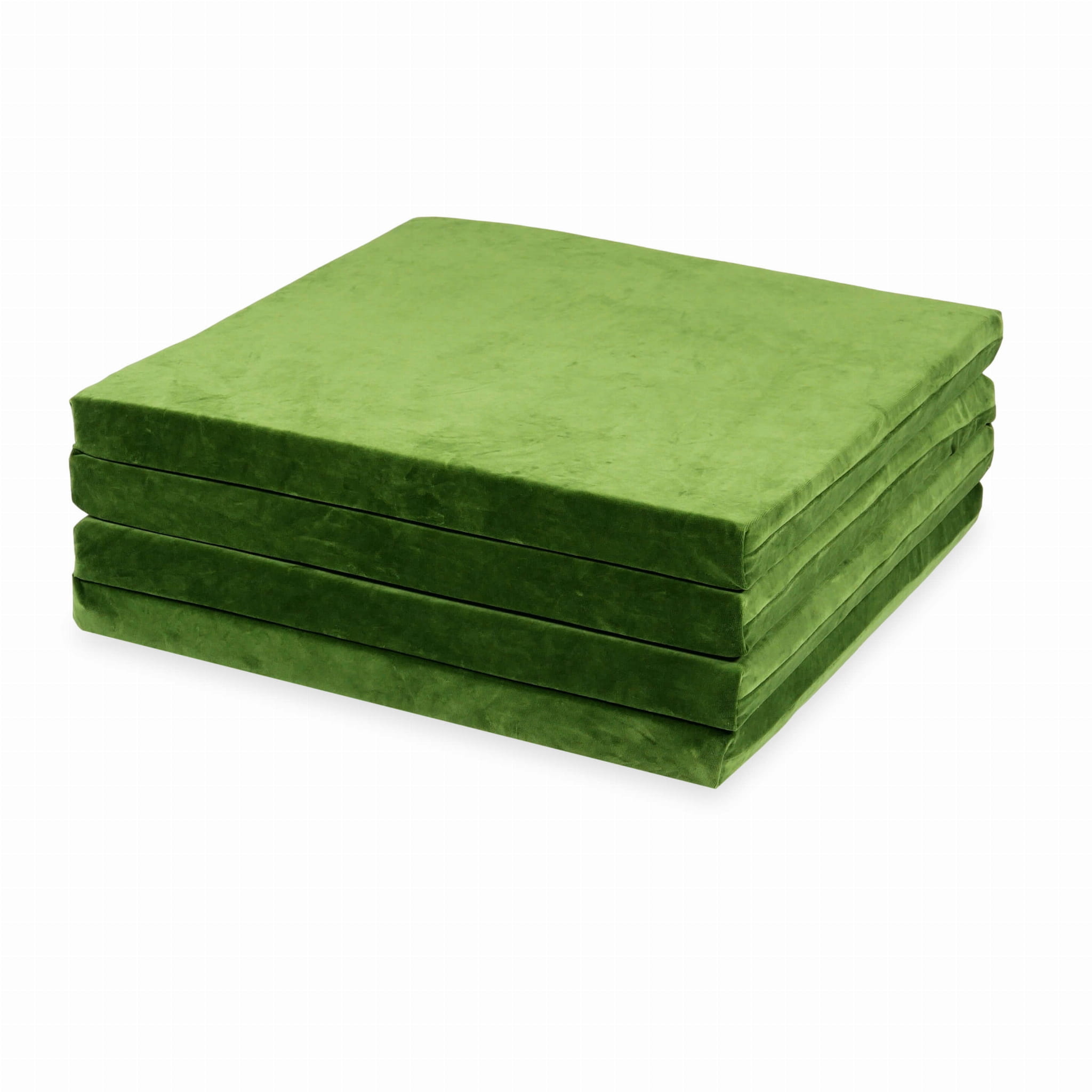 Speelmat opvouwbaar - 120x120 cm - olijfgroen - velvet
