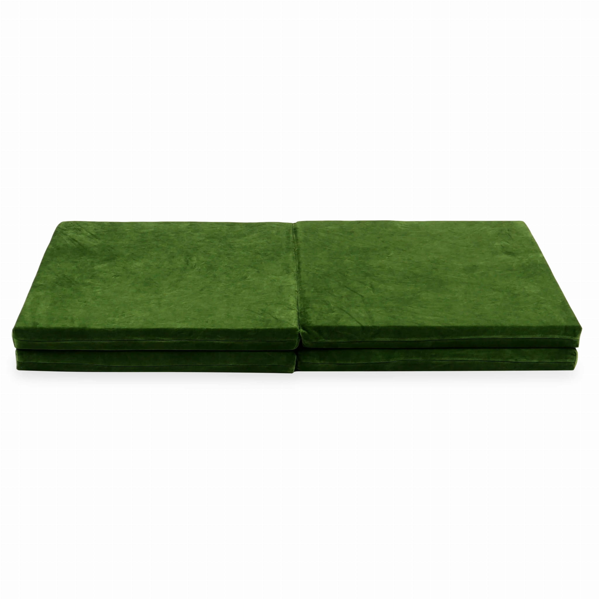Speelmat opvouwbaar - 120x120 cm - olijfgroen - velvet