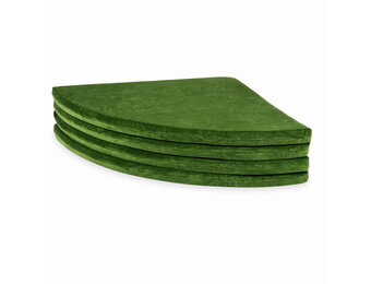 Speelmat opvouwbaar - 160 cm - rond - olijfgroen - velvet