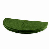 Speelmat opvouwbaar - 160 cm - rond - olijfgroen - velvet