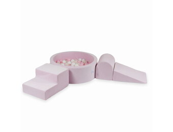 Foam speelset - met ballenbak en 200 ballen - 4-delig - roze