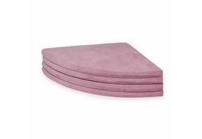 Speelmat opvouwbaar - 160 cm - velvet - roze - rond