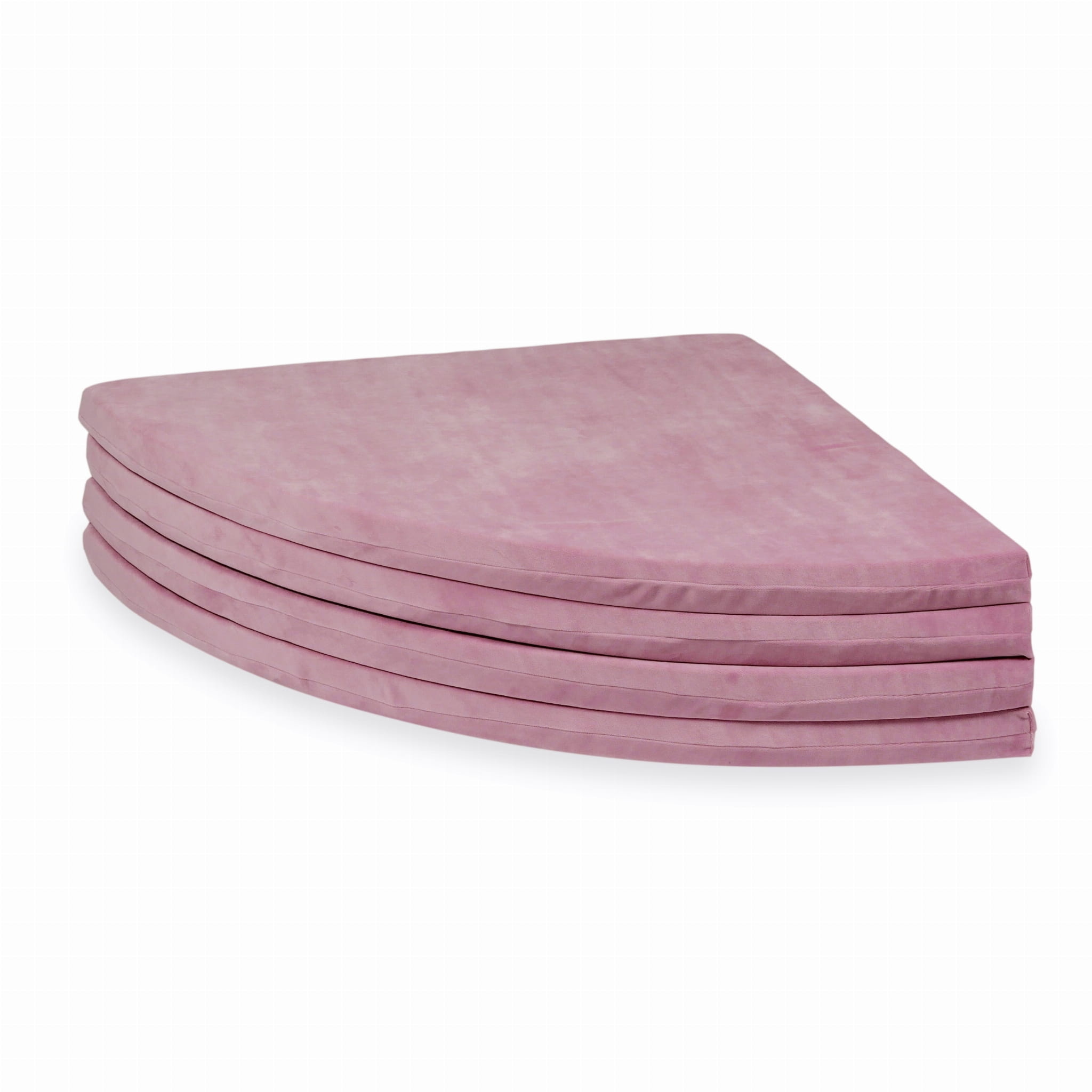 Speelmat opvouwbaar - 160 cm - velvet - roze - rond