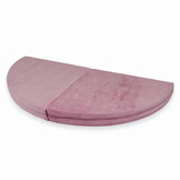 Speelmat opvouwbaar - 160 cm - velvet - roze - rond