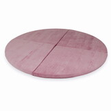 Speelmat opvouwbaar - 160 cm - velvet - roze - rond