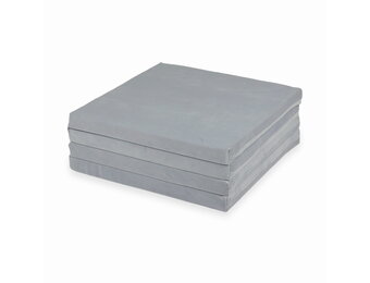 Speelmat opvouwbaar - 120x120 cm - velvet - lichtgrijs