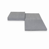 Speelmat opvouwbaar - 120x120 cm - velvet - lichtgrijs