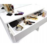 Kaptafel - met spiegel - led - 80x76,5x140,5 cm - wit