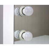 Kaptafel - met spiegel - led - 80x76,5x140,5 cm - wit