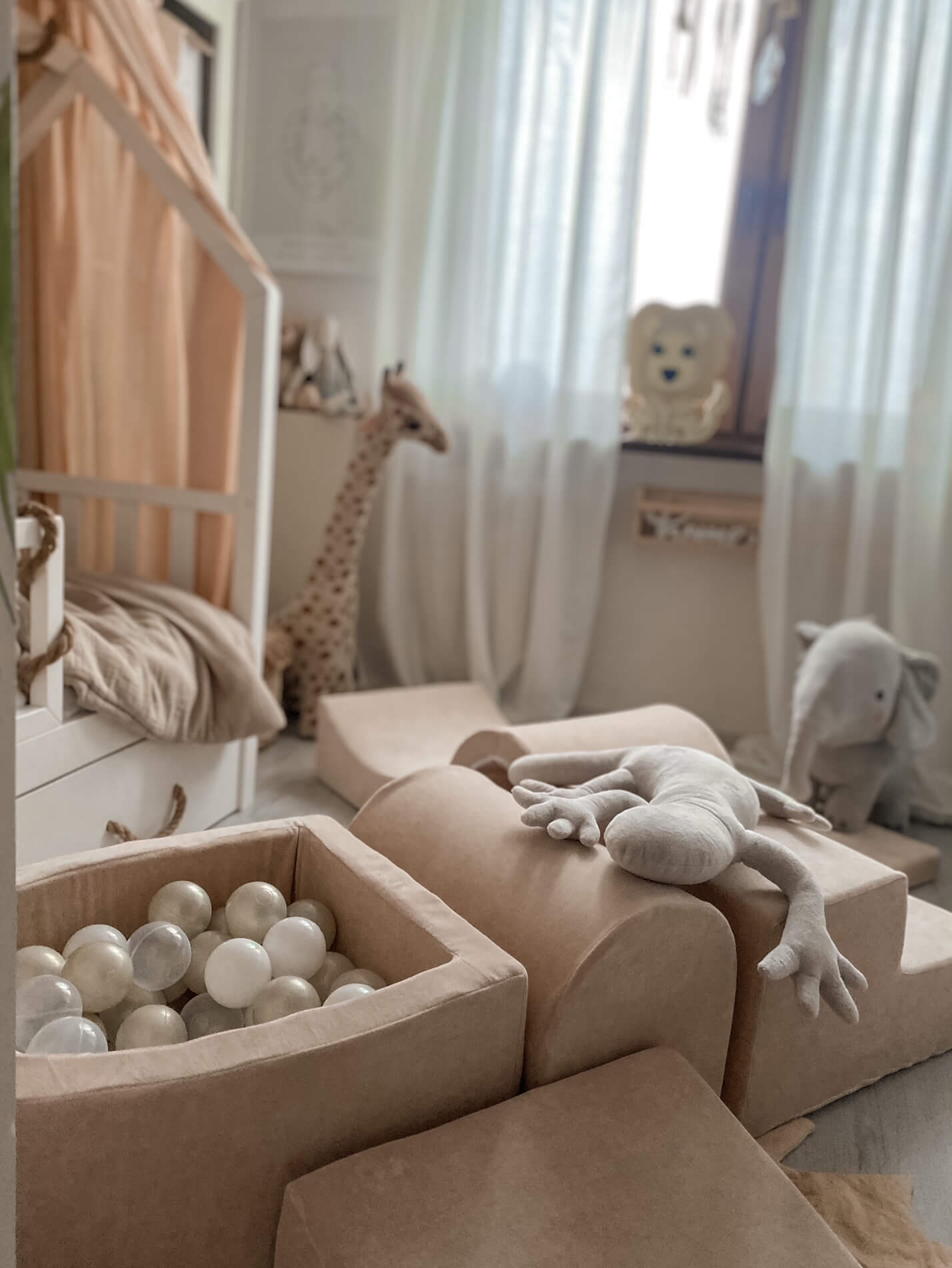 Foam speelset - met ballenbak en 100 ballen - 5-delig - terra