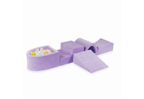 Foam speelset - met ballenbak en 100 ballen - 5-delig - lila
