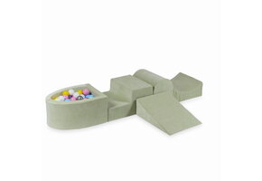 Foam speelset - met ballenbak en 100 ballen - 5-delig - mint