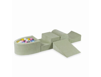 Foam speelset - met ballenbak en 100 ballen - 5-delig - mint