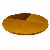Speelmat opvouwbaar - 160 cm - velvet - goud - rond