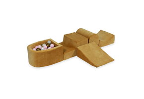 Foam speelset - met ballenbak en 100 ballen - 5-delig - caramel