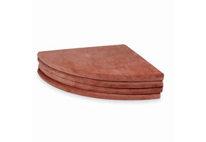 Speelmat opvouwbaar - 160 cm - velvet - terra - rond