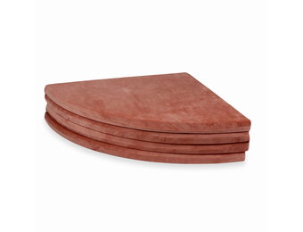 Speelmat opvouwbaar - 160 cm - velvet - terra - rond