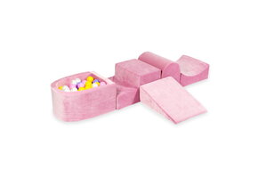 Foam speelset - met ballenbak en 100 ballen - 5-delig - roze