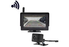 Achteruitrijcamera - draadloos - 170° - kleurendisplay - 12V