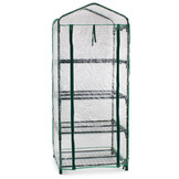 Foliekas - 4 verdiepingen - 160x69x49,5 cm - transparant groen