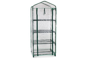 Foliekas - 4 verdiepingen - 160x69x49,5 cm - transparant groen