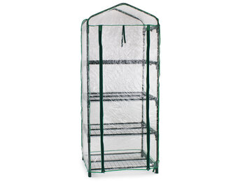 Foliekas - 4 verdiepingen - 160x69x49,5 cm - transparant groen