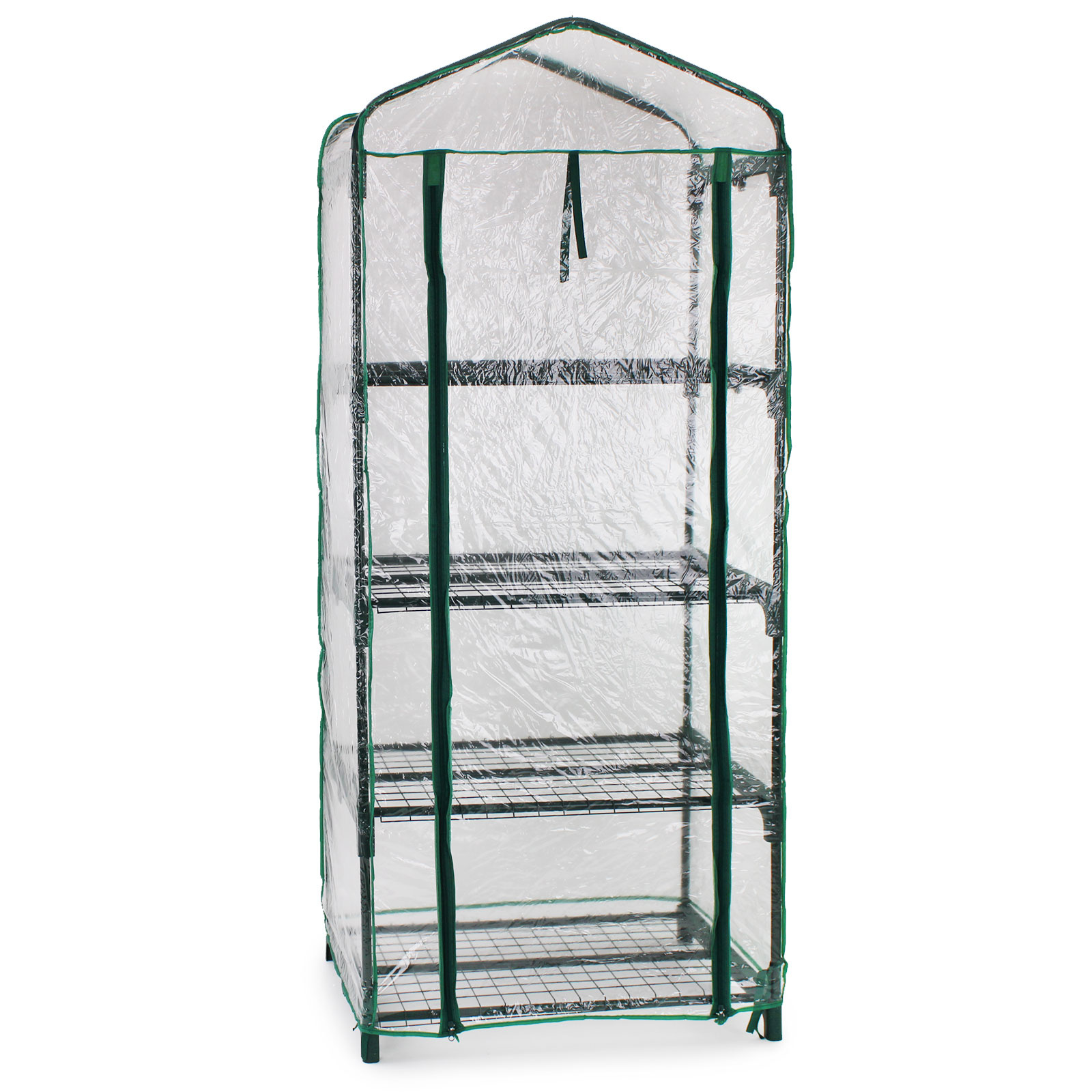 Foliekas - 4 verdiepingen - 160x69x49,5 cm - transparant groen