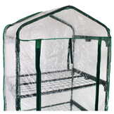 Foliekas - 4 verdiepingen - 160x69x49,5 cm - transparant groen