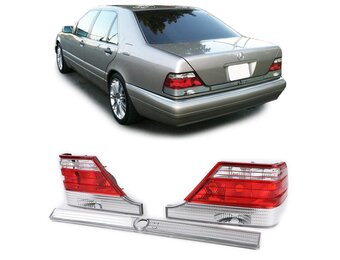 Achterlichten - set van 3 - voor Mercedes S Kasse W140 1994-98 - rood/helder