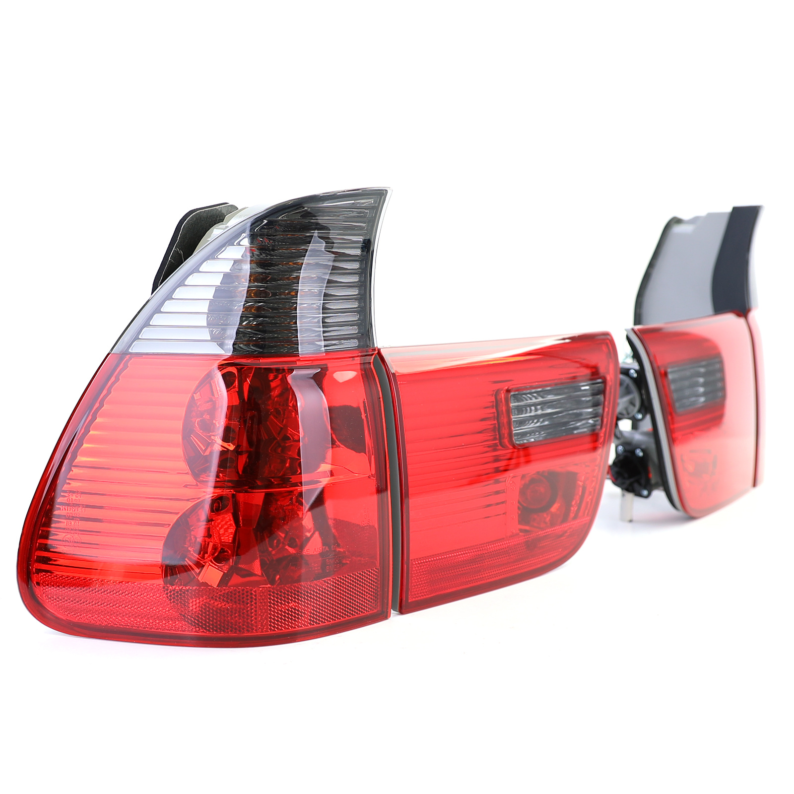 Achterlichten - voor BMW X5 E53 1999-03 - rood/zwart