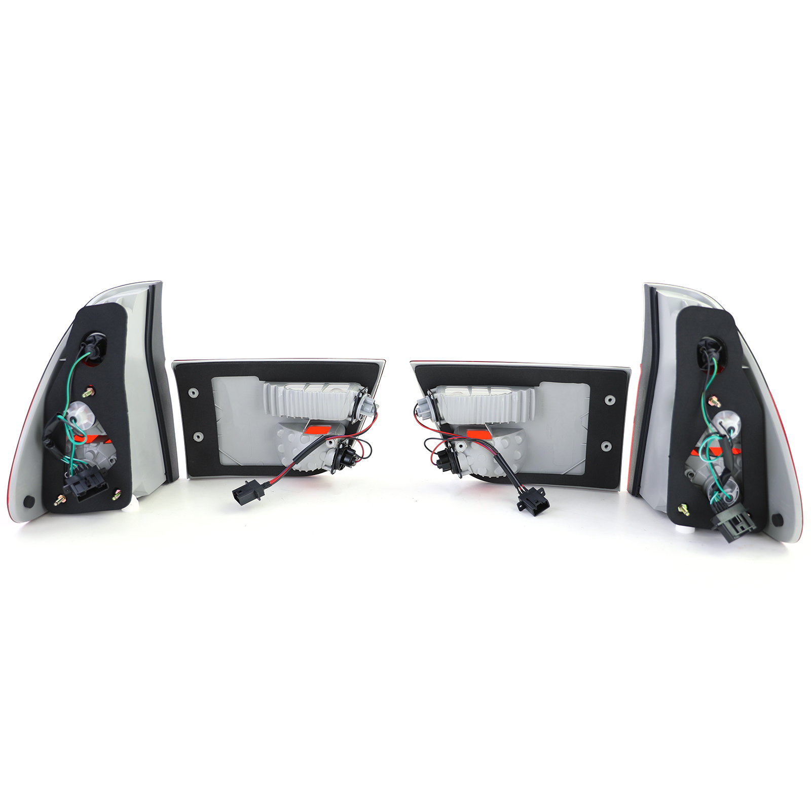 Achterlichten - voor BMW X5 E53 1999-03 - rood/zwart
