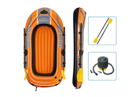 Bestway - opblaasboot set - 188x98x30 cm - 2 persoons - oranje