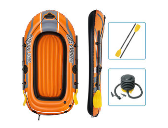 Bestway - opblaasboot set - 188x98x30 cm - 2 persoons - oranje