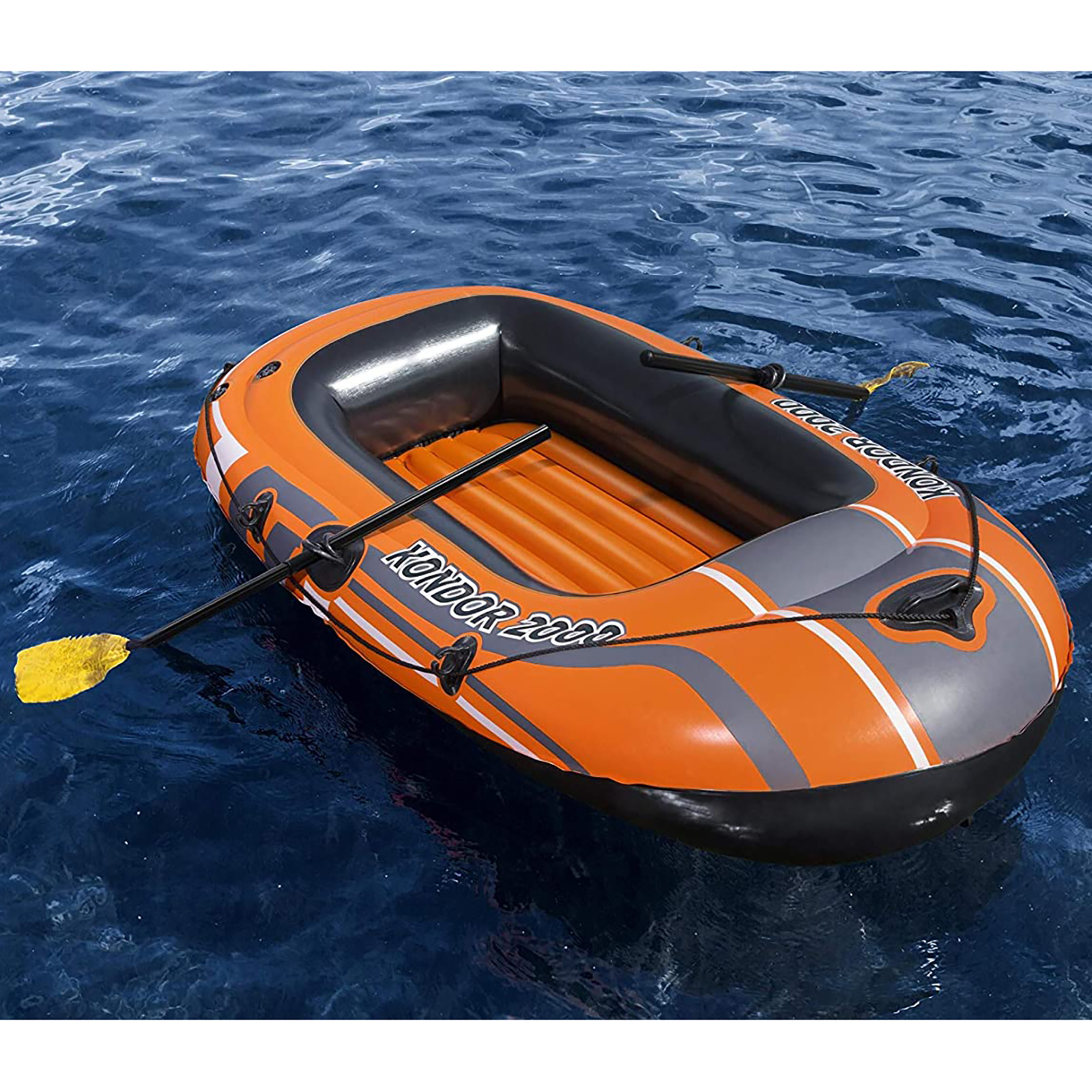 Bestway - opblaasboot set - 188x98x30 cm - 2 persoons - oranje