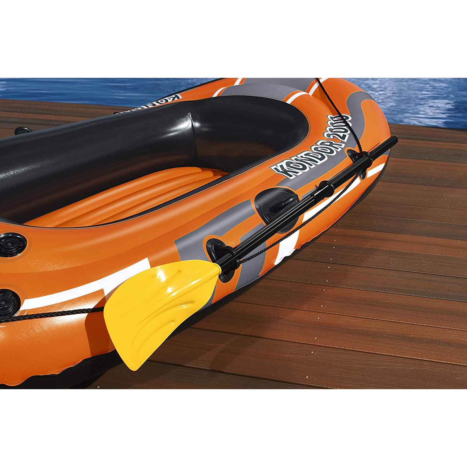 Bestway - opblaasboot set - 188x98x30 cm - 2 persoons - oranje