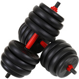 Halterset - Dumbbellset - 40 kg verstelbaar met kettlebell