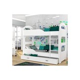 Kinder stapelbed wit - met dubbele matras - 190 x 80 cm