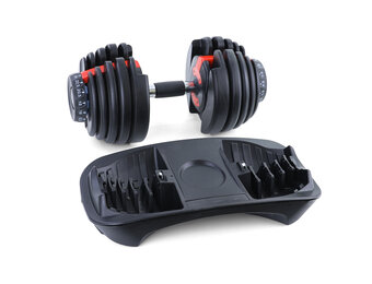 Dumbbells - verstelbaar van 2,5-24 kg - 44x22x23 cm