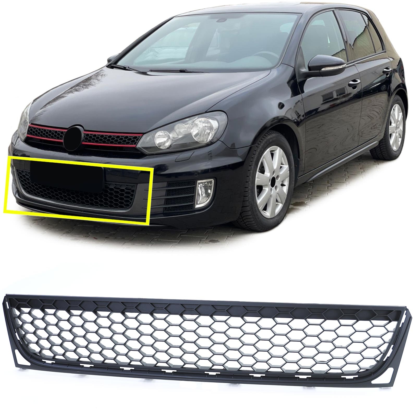 Grill auto - voor VW Golf 6 GTI / GTD / sedan / variant 2008-12