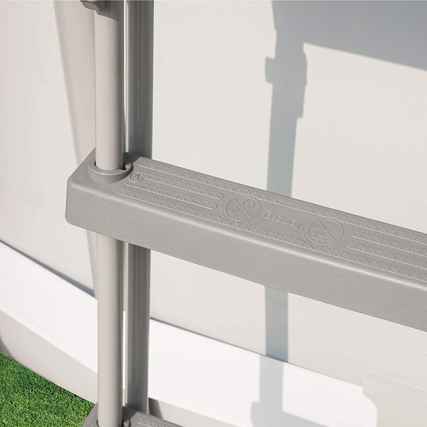 Bestway - zwembadtrap - opklapbaar - 107 cm - grijs