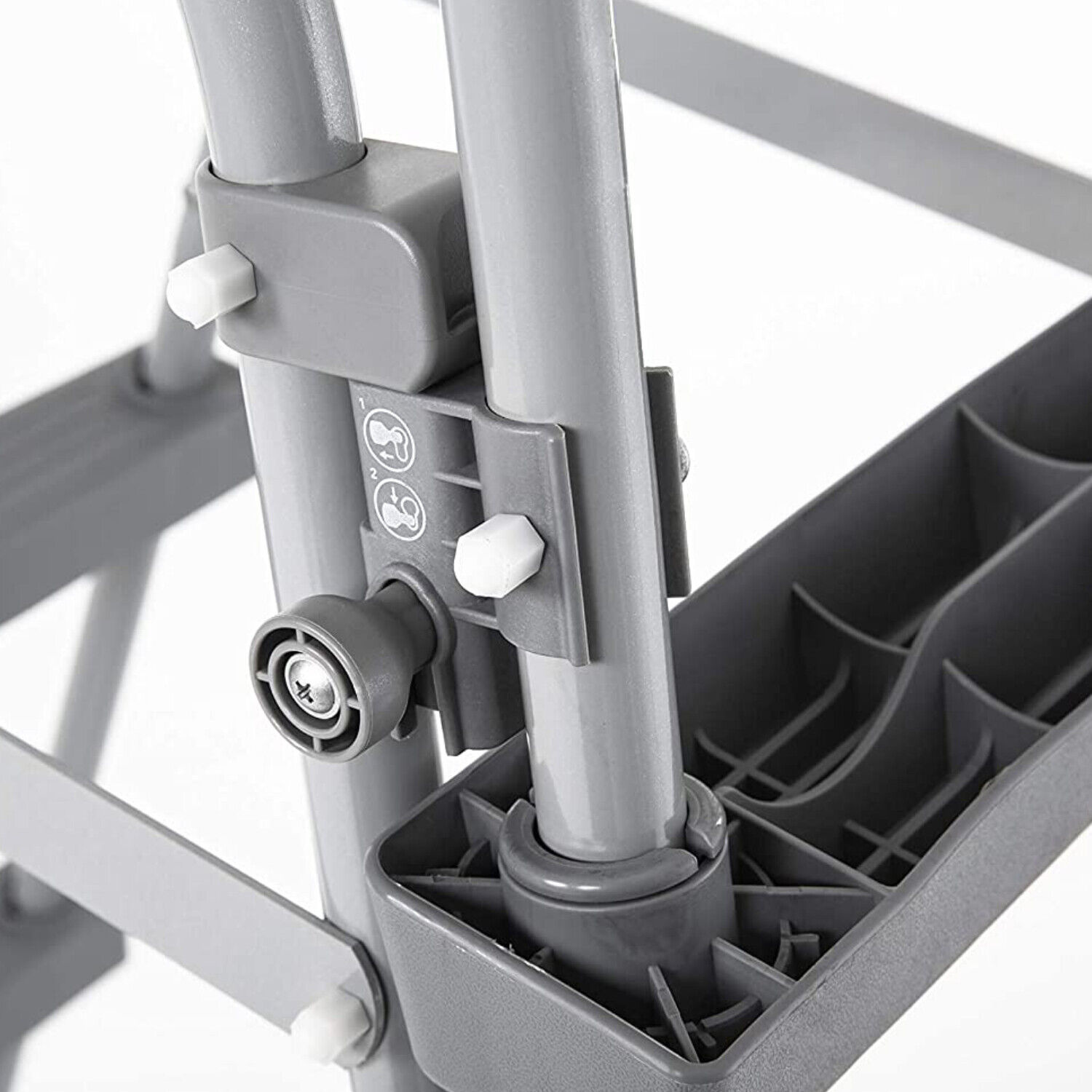 Bestway - zwembadtrap - opklapbaar - 107 cm - grijs